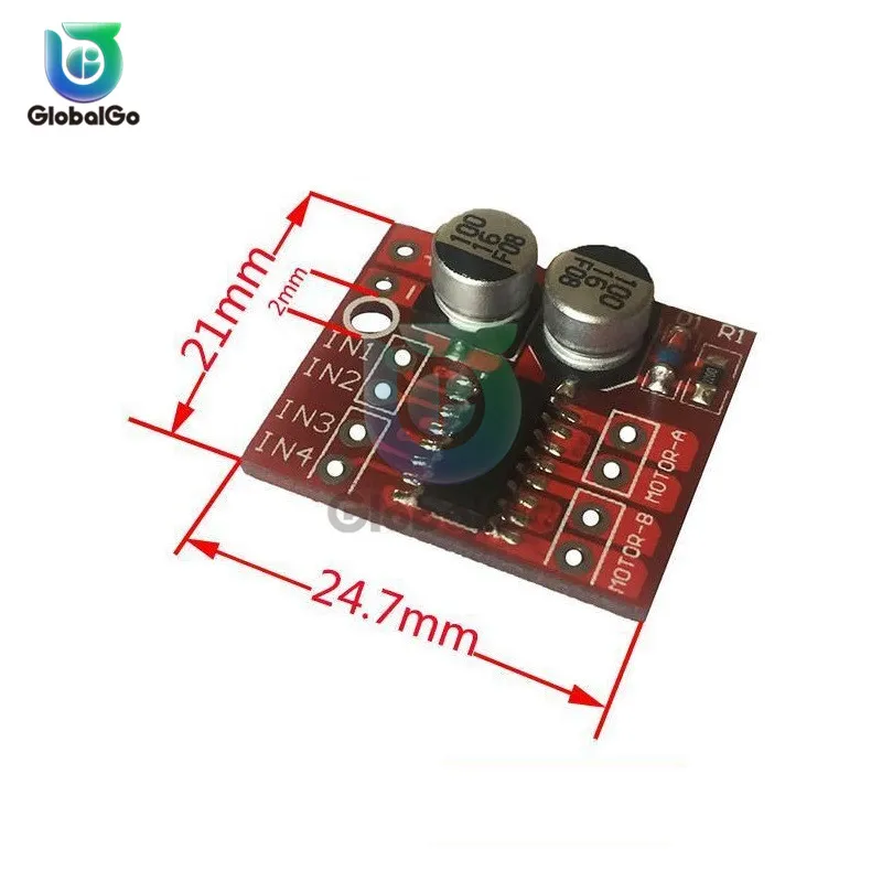 1.5A на 2-портный Dual водный канал способ DC мотор драйвер модуль pwm Скорость двойной h-мост шаговый L298N MX1508