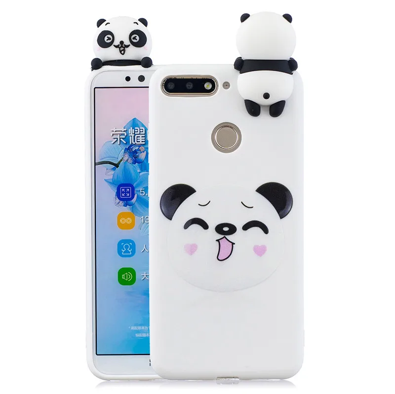 Мягкий Силиконовый ТПУ чехол с милым 3d рисунком для Huawei Honor 7A 7C Pro 7S 8X 8C 8A 8 9 10 Lite P Smart