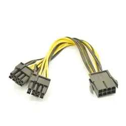 Питания Splitter кабель Процессор 8pin к Графика видео карты двойной pci-e PCIe Мощность aug9 профессиональная заводская цена Прямая доставка