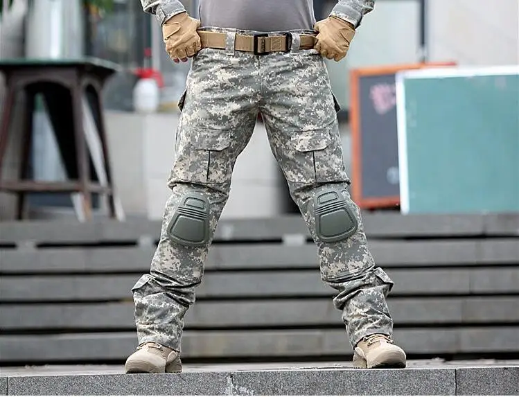 Тактические военные брюки США, армейские брюки, камуфляжные брюки-карго, мужские мешковатые брюки-карго с наколенниками, мужские брюки