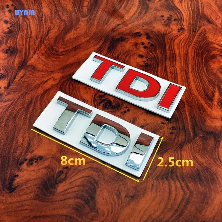 UYNM 3D металлический TDI значок эмблема наклейка автомобиля Наклейка для Volkswagen Golf PASSAT CC skoda автомобильные аксессуары автостайлинг