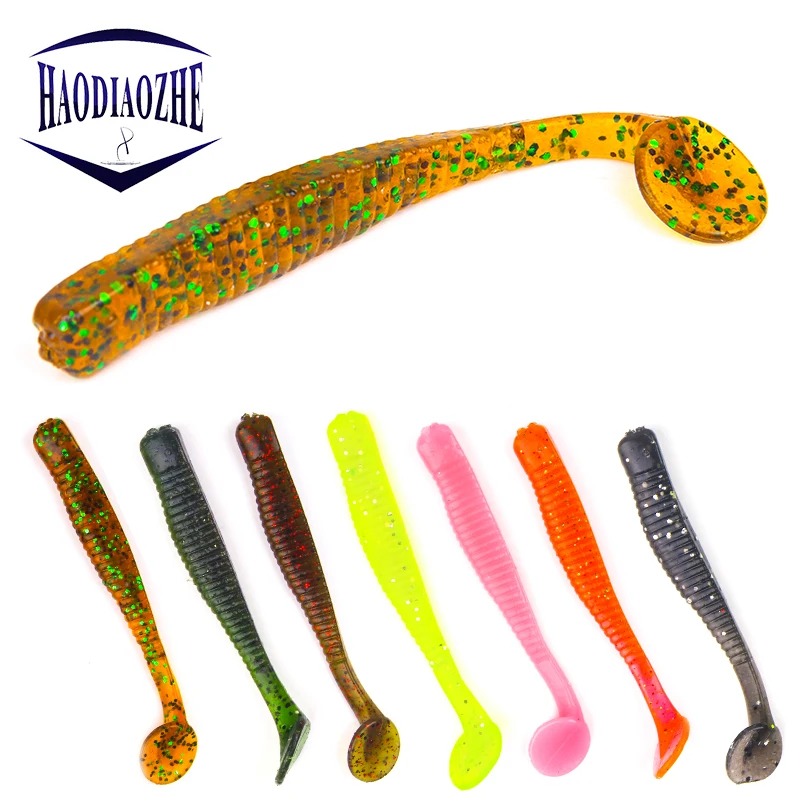 

5pcs Soft Fishing Lures 8cm 3g Silicone Artificial Carp Worm Shad Vivid Lifelike Swimbait Rubber Pesca Soft Baits Fishing Tackle
