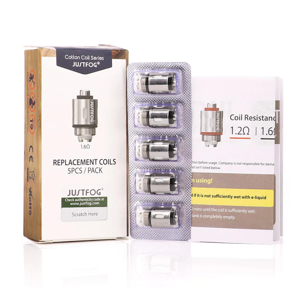 5pcs/lot bigsale JUSTFOG Q16 Coil Q14 Coil 1.6ohm 1.2ohm Head Core For