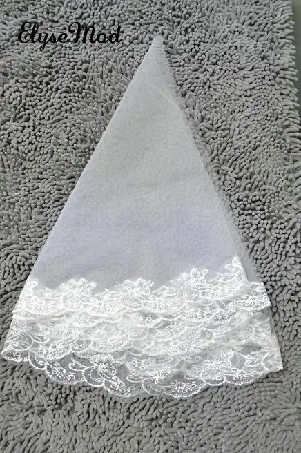 

Free Shipping In Stock High Quality Cheap Short Wedding Veils White Ivory One Layer Lace Bridal Veils 2018 Wedding Accessories