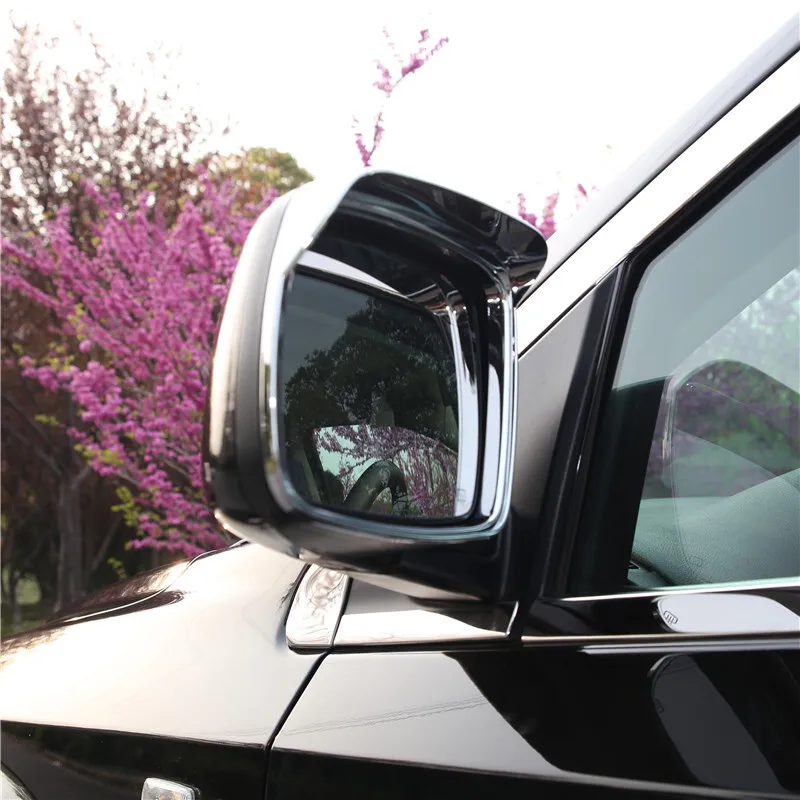 Для Dodge Journey Fiat Freemont 2013- ABS хромирование, задняя часть автомобиля вид зеркало наклейка дождь бровей Автомобиль Стайлинг Аксессуары 2 шт