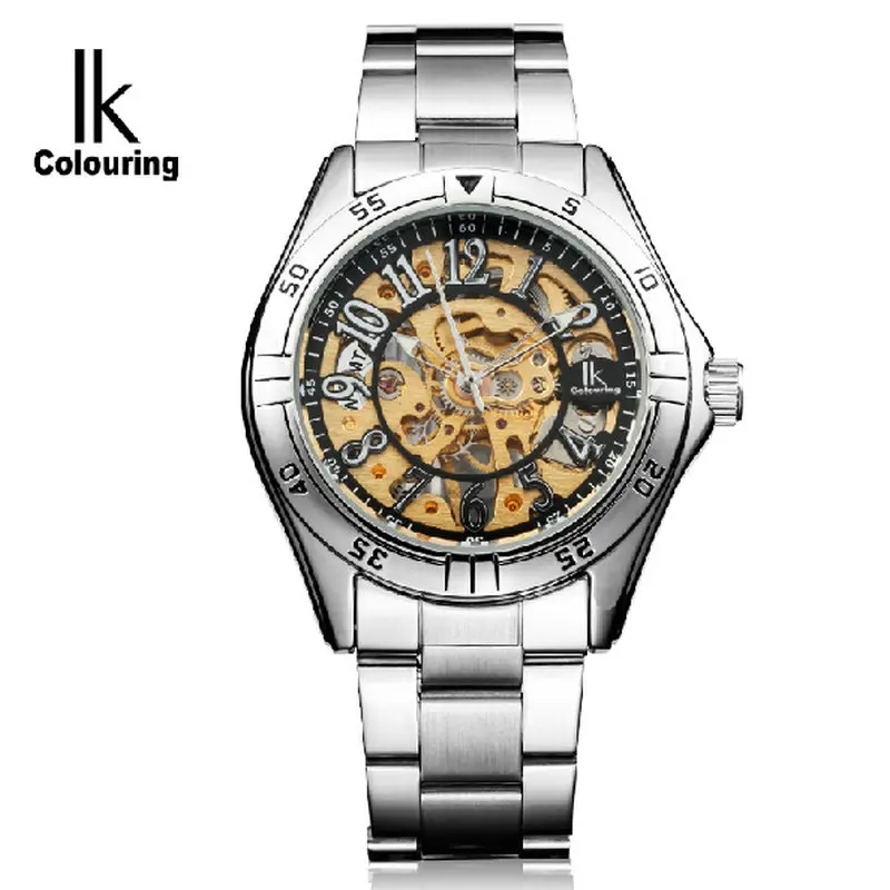 Ik for double faced cutout manual mechanical watch personalized mens