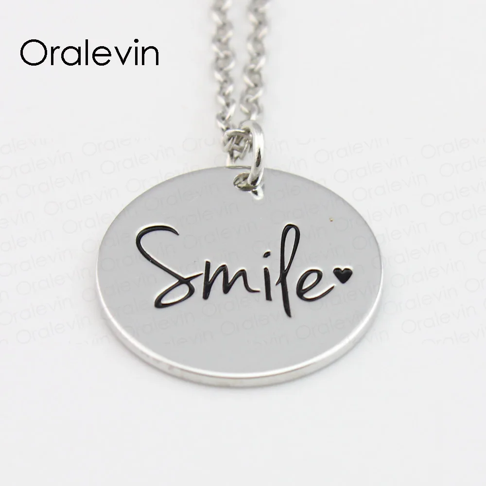SMILE Pendant Charms Necklace Gift Jewelry 10Pcs/Lot LN533in Pendant