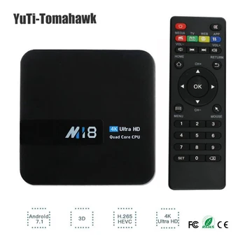 

Android 7.1 M18 Quad-Core TV BOX 1GB RAM 8GB ROM S905W H.265 HEVC KODI Medial Player Set Top Box MiNi PC