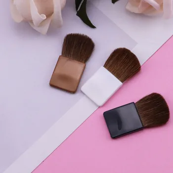 

1pcs mini flat head makeup brush horse hair portable blush brush professional makeup artist beauty tools