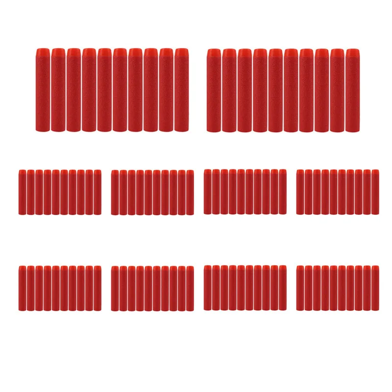 100 шт многоцветный 7,2 см EVA мягкий полый отверстие головы Запасной комплект для Дартс Игрушечный Пистолет пули для Nerf комплект бластеров дети подарки на день рождения