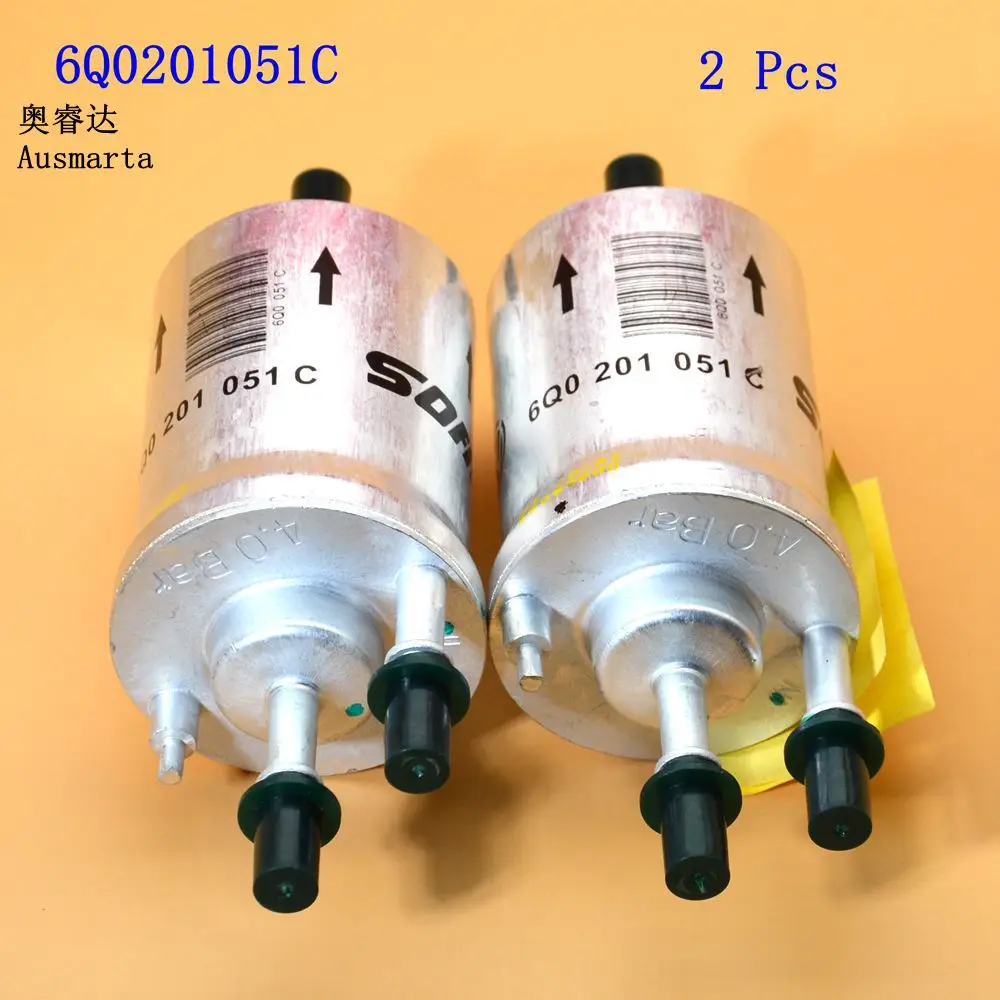 2 Pcs OEM SOFIMA 4 Bar Gasoline Fuel Filter For Beetle Jetta Golf Eos