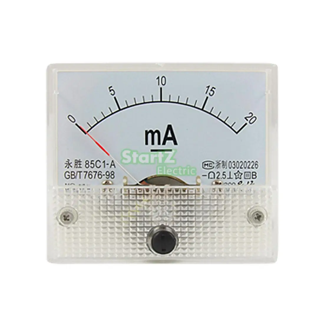 DC Аналоговый счетчик Панель 20mA Ампер ток амперметры 85C1 0-20mA датчик