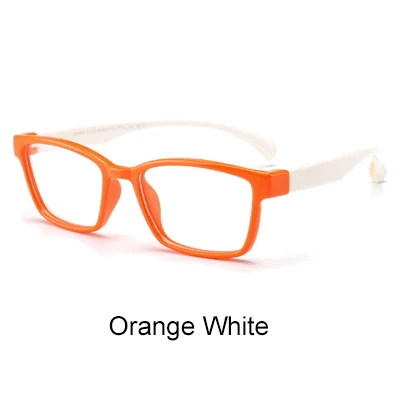 Ralferty Высокое качество Дети гибкие квадратная рамка для очков ребенок оправы для очков очки для от близорукости, по рецепту девочек и мальчиков K8150 - Цвет оправы: Orange White