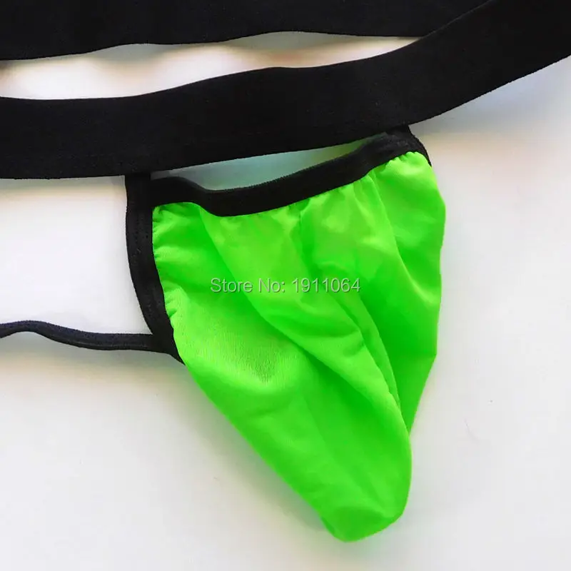 

G5232 Mens Sexy Pouch Window String Thong Silky Soft Underwear open top pouch
