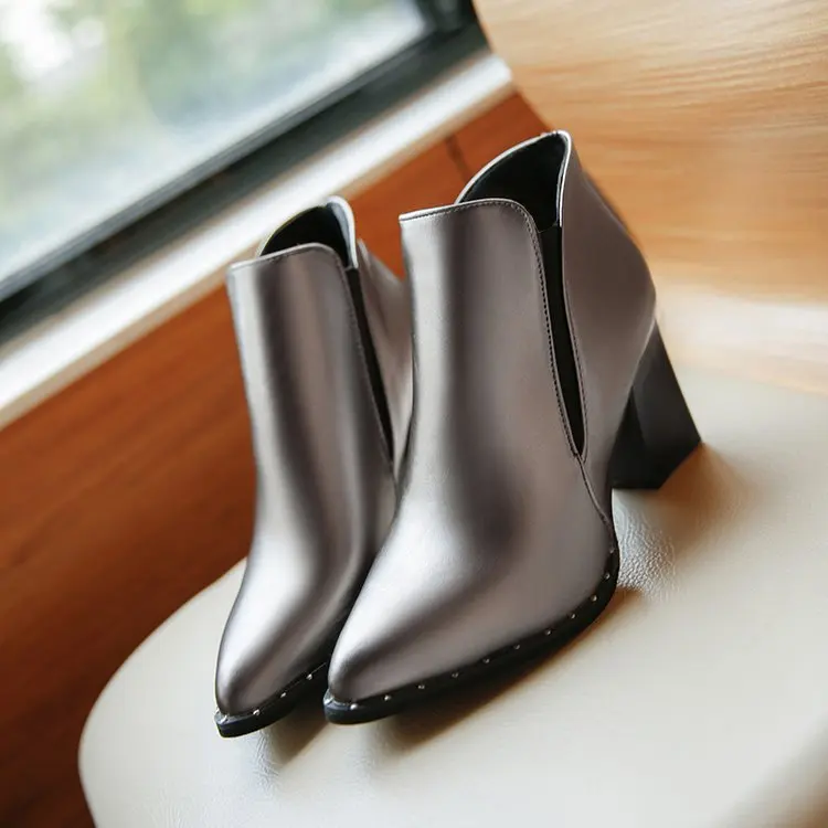 Женские ботинки martin; обувь на высоком каблуке; женские ботильоны на тонком плюше без шнуровки с острым носком; сезон осень-зима; Роскошная Европейская обувь высокого качества