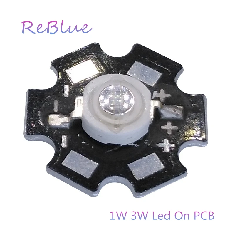ReBlue 50 шт. 3 Вт светодиодный Диод 1 Вт 3 Вт 5 Вт светильник 3 Вт светодиодный Диод светодиодные чипы УФ-диод 390нм 400нм 440нм 450нм Высокая мощность УФ лампа PCB