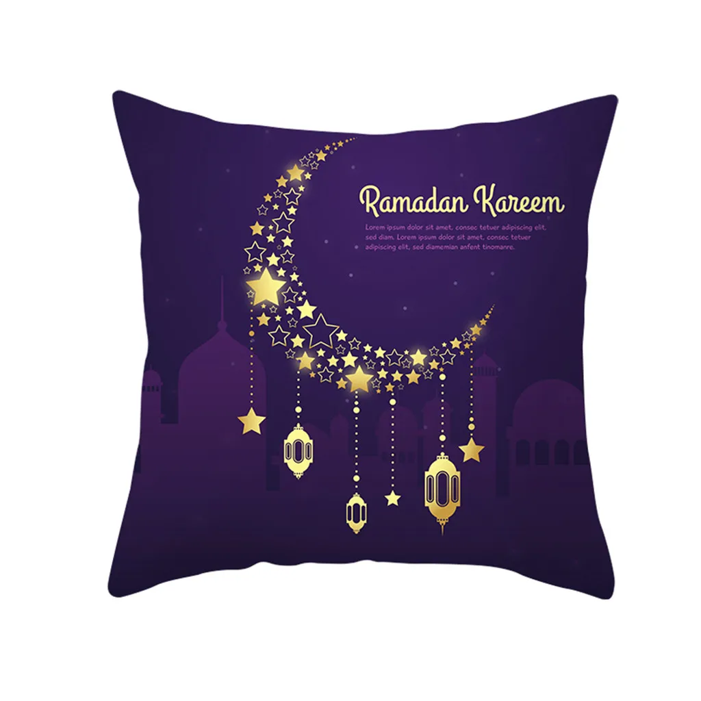 

Islam Muslim Religious Beliefs Symbols Pillowcases Ramadan Decoration Cushion Cover Polyester Cushion Pillow Cover Home Decor