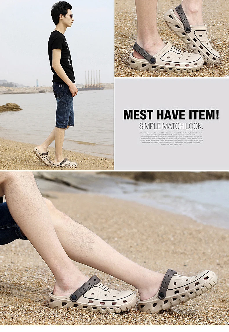QFFAZ мужские сандалии летние дышащие сандалии на плоской подошве Для мужчин s легкие Тапочки пляжные Для мужчин обувь для отдыха шлепанцы