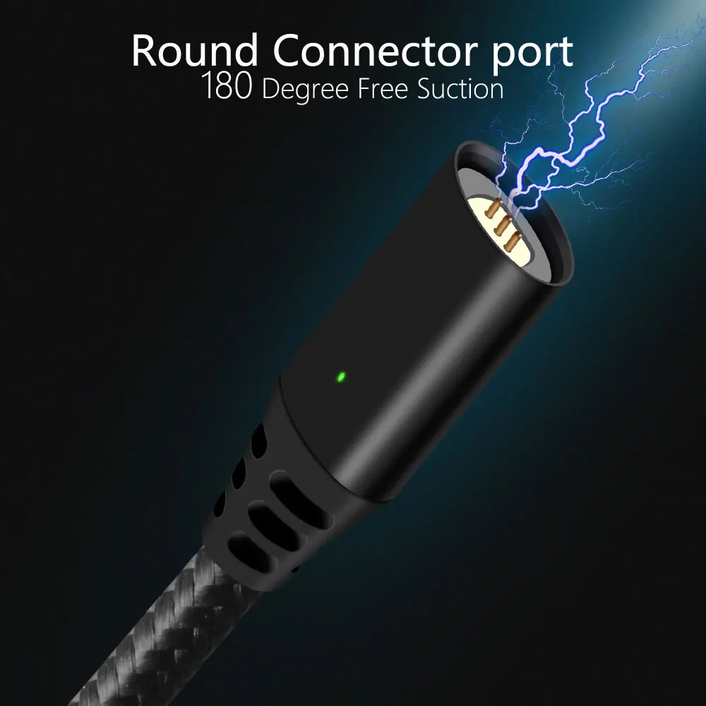 المغناطيسي USB كابل شحن ل iphone XS ماكس X 7 زائد المصغّر usb نوع C USB C الهاتف المحمول سريع تهمة المغناطيس شاحن كابل يو اس بي