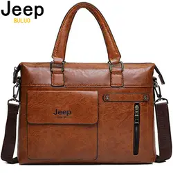 Известный Дизайнер Jeep buluo брендов для мужчин бизнес портфели из искусственной кожи сумки на плечо для 13 дюймов сумка ноутбука большая сумка