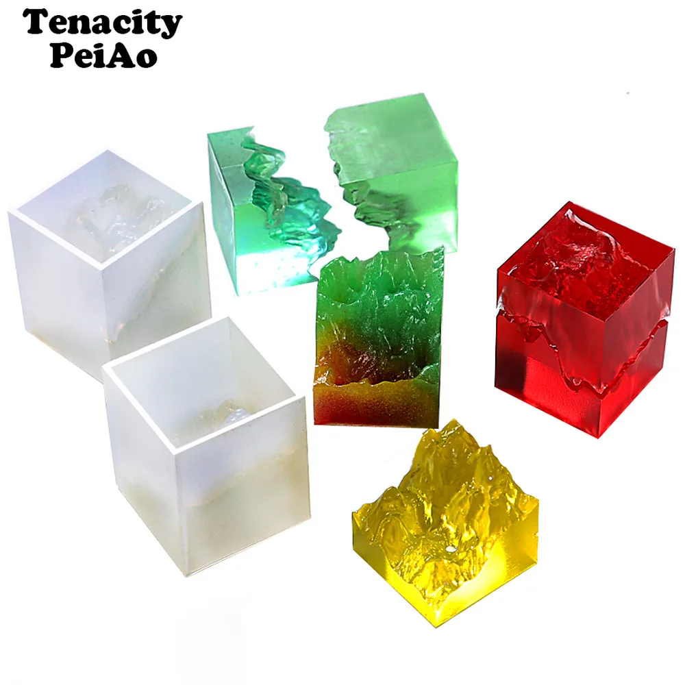 

Silicone Mold for Uv Resin Molds Snow Mountain Peak DIY Broken Mountain Whale Ocean Wind Micro Pendants Jewelry Making