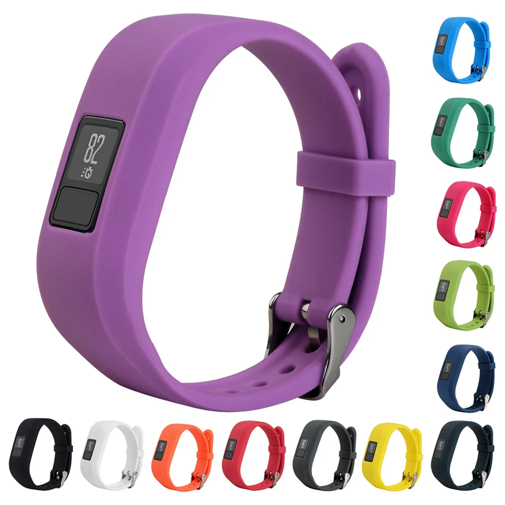 

Silicone Replacement Watch Band 13 Colors Watches Strap Watchband Bracelet with Metal Buckle Montre for Garmin Vivofit 3 Band