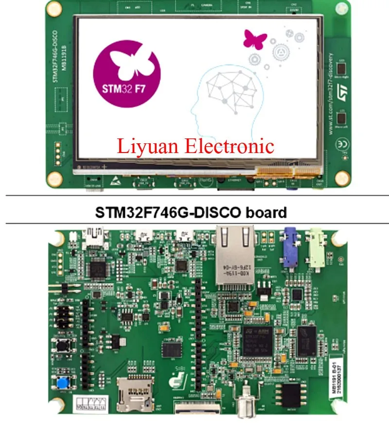 4," ЖК-STM32F746G-DISCO Cortex-M7 комплект обнаружения с STM32F746NG MCU ST-LINK/V2-1 макетная плата