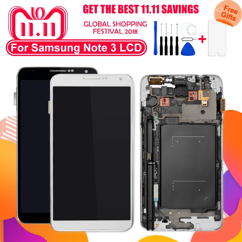 

100% Tested LCD Display For Samsung Galaxy Note3 N9005 N900A N900T N9000 LCD Display Touch Screen Digitizer Assembly Replacement