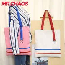 Высококачественный Для женщин Сумки холст сумки многоразовые хлопка продуктовый сумка-шоппер Повседневное сумки на плечо