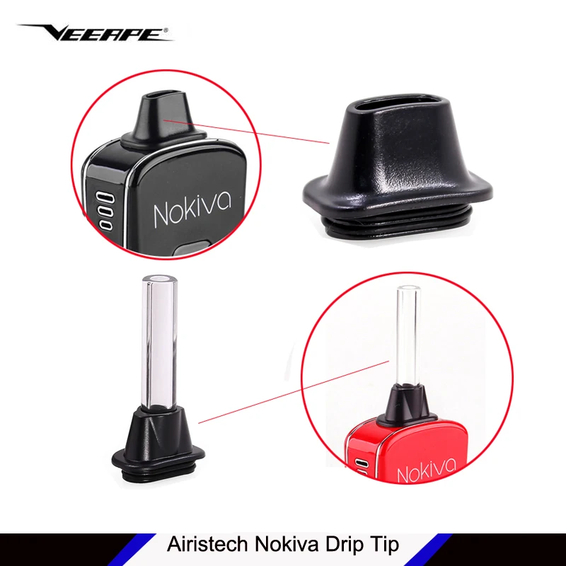 Оригинальный veeape Airistech Nokiva испаритель дрип-тип Стекло сменный мундштук для Herbva vape
