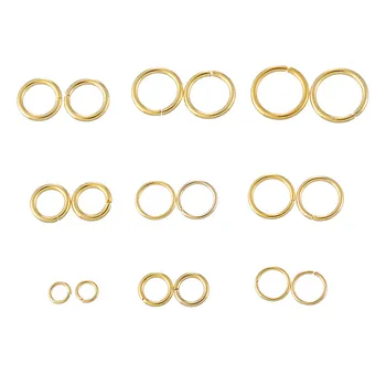 

LASPERAL 20PCs Stainless Steel Jump Ring Circle Split Ring Gold Plated For Jewelry Making Accessoreis DIY Craft Multi Size