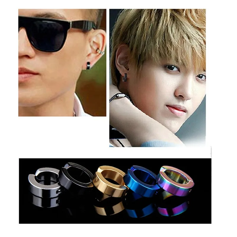 

Fashion Punk Men Star Skeleton Ear cuff Earrings I love you Scorpion Woman Men Earings 2019 Men Jewelry