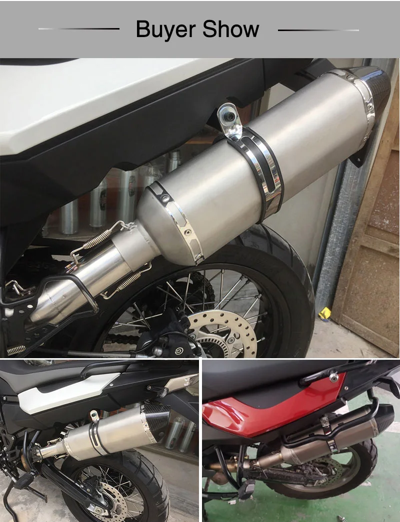 Alconstar-мотоцикл выхлопной среднего звена трубы Escape мото глушитель выхлопных газов с DB убийца Чехол для BMW F650GS F700GS F800GS