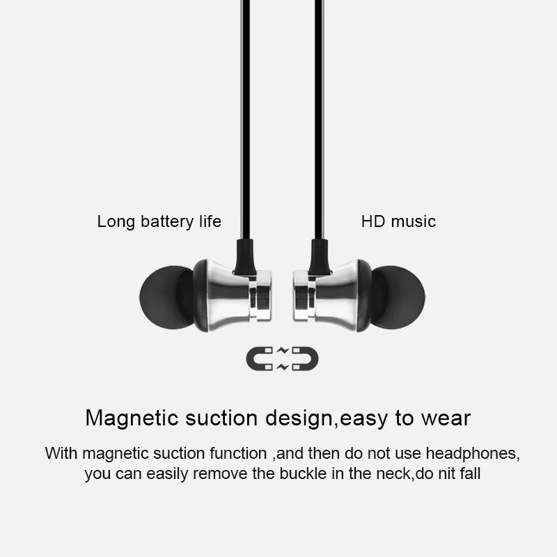 S8 беспроводные магнитные спортивные bluetooth-наушники, беспроводная bluetooth-гарнитура, стерео басовые наушники для прослушивания музыки с микрофоном