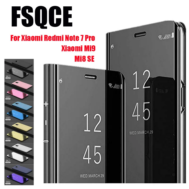

Smart Mirror View Flip Case For Xiaomi Redmi Note 7 Pro Case For Xiaomi 9 Mix 2 Max 3 MiA1 5C 6x MI 8 Lite 9 SE Cover Leather