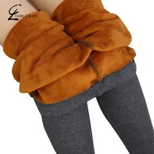 CHRLEISURE XL-6XL размера плюс зимние леггинсы женские штаны теплые бархатные леггинсы Плотные джеггинсы тонкие высокие Леггинсы Стретч 2 цвета