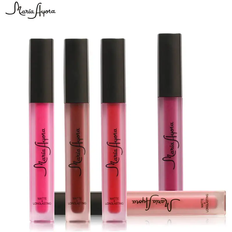 

Newest MARIA AYORA Liquid Lipstick Fashion Colors Lip Paint Matte Lipstick Waterproof Long Lasting Lip Gloss Lip Kit