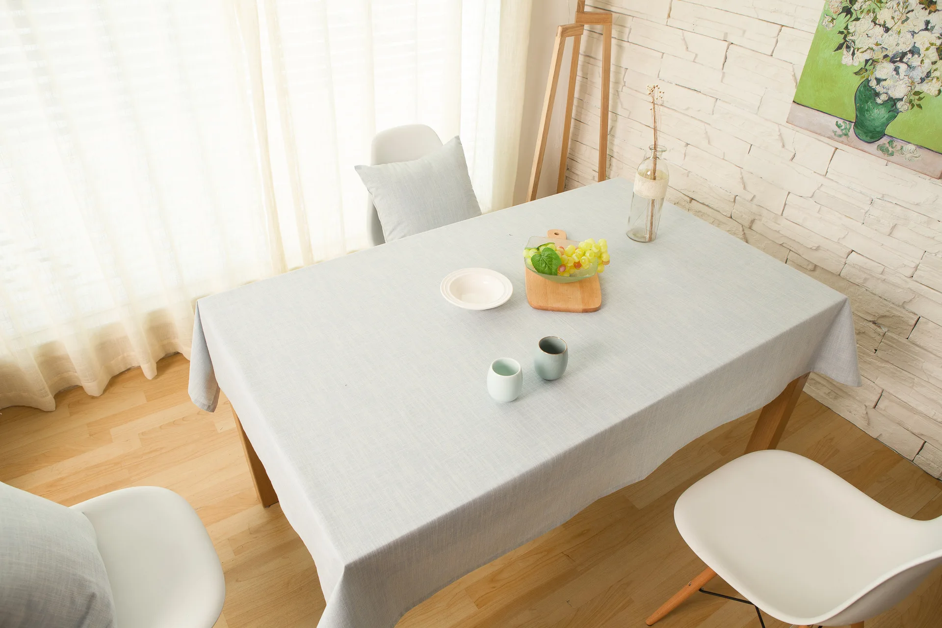 4 Solid Colors Cotton Linen Elegant Tablecloths For Rectangular Table Cloth For Table Cover Mantel Toalhas De Mesa For Kitchen  