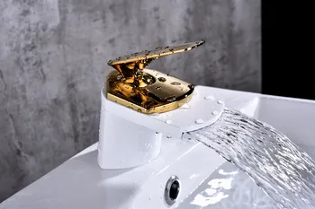 

White Color Bathroom Taps Mixer for Bathroom Hot and Cold Water Basin Faucet Mixer