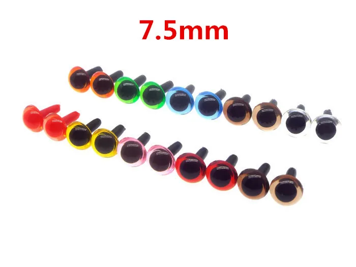 

amigurumi eyes safety eyes for toys 7.5mm 10pairs 10 colors can be chosen