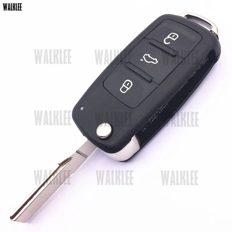 WALKLEE 3 кнопки дистанционного ключа подходит для VW/VOLKSWAGEN Caddy Eos Golf Jetta Beetle Polo Up Tiguan Touran 5K0837202AD 5K0 837 202 AD