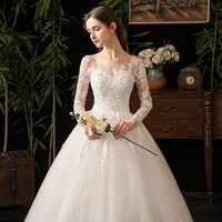 2023 Full Sleeve Lace Wedding Dresses New Luxury Muslim Ball Gown Wedding Dress Custom Made Vestido De Noiva - Image 4