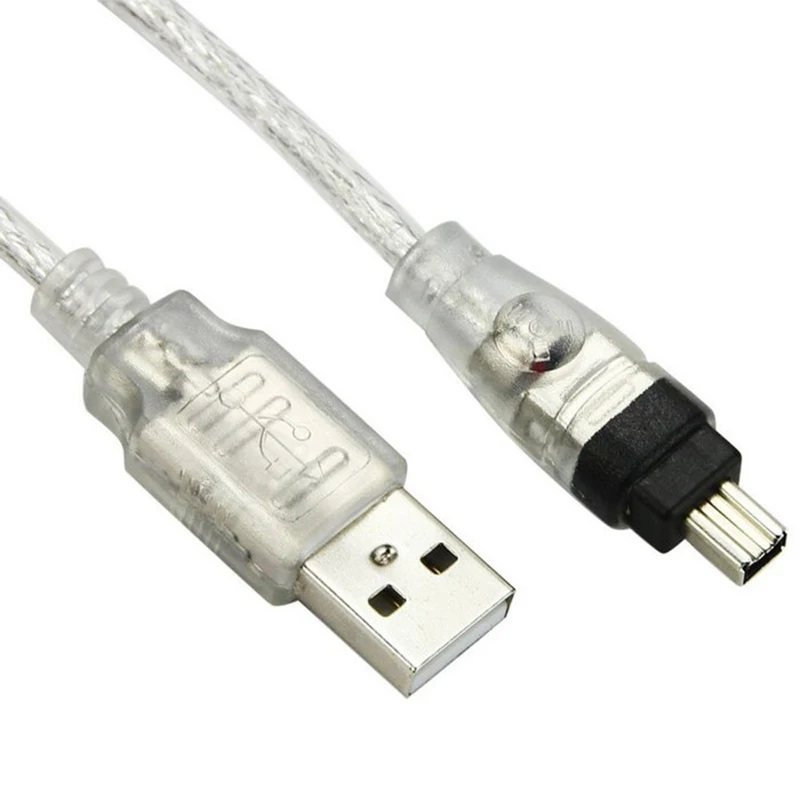 USB Male to Firewire IEEE 1394 4 Pin Male iLink Adapter Cord Cable for