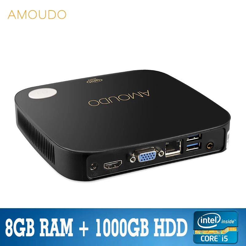 

amoudo intel core i5-4200U 8gb ram+1000gb hdd windows 10 system wifi bluetooth gigabit network i5 4k mini pc desktop for office