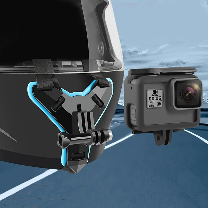Аксессуары для Gopro Hero7 6 5 мотоциклетный шлем передний подбородок фиксированный кронштейн адаптер для Xiaomi Yi 4 K Insta360 Спортивная камера