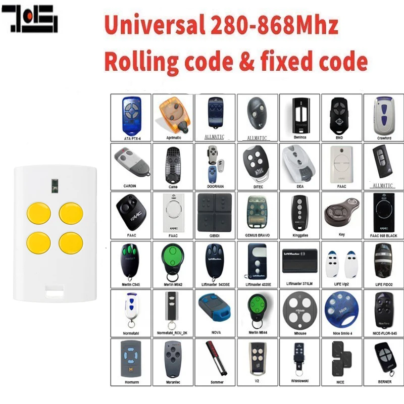 

For Multi frequency 280mhz - 868mhz remote control