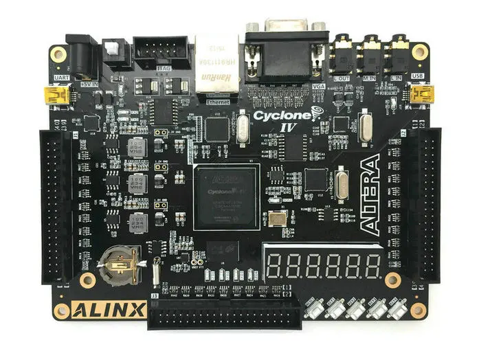 Черная Золотая макетная плата Alinx ALTERA FPGA NIOS CYCLONE IV DDR2 Gigabit Network USB AX530 AX515|Органайзеры