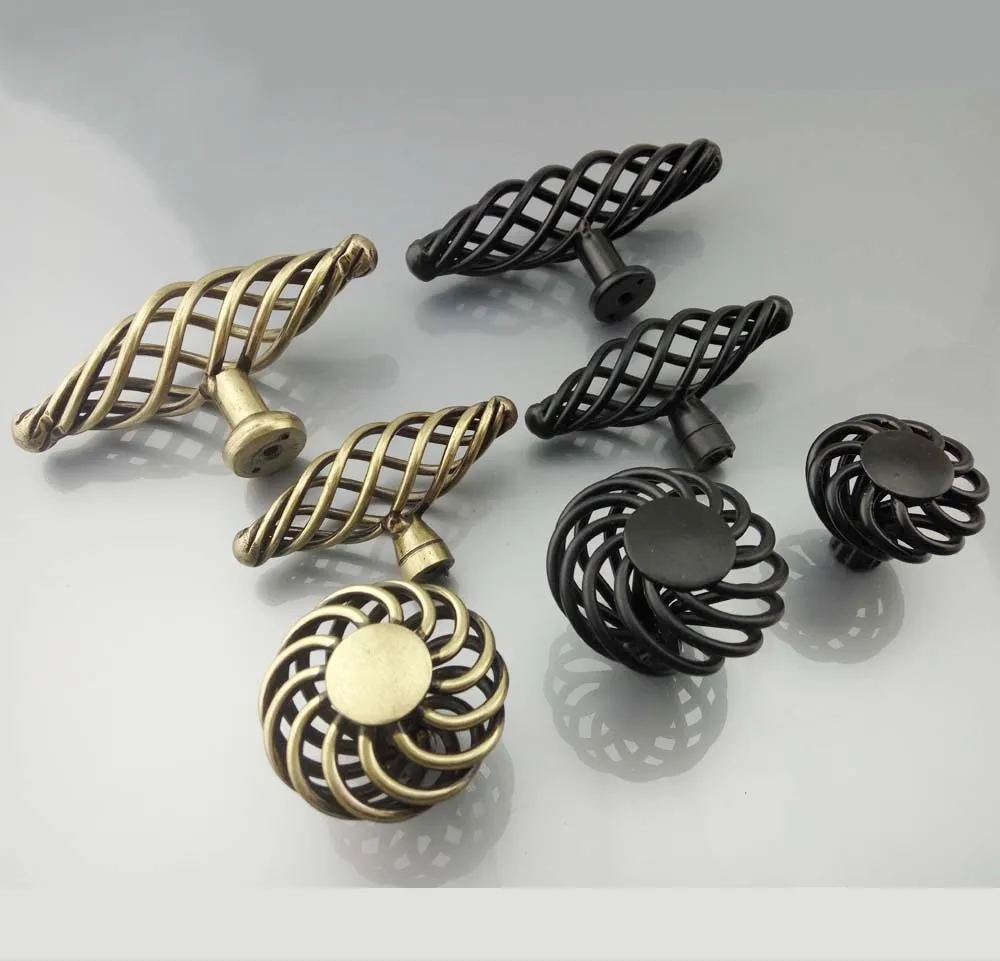 Antique Spiral Birdcage Arts Furniture Hardware Handles Kitchen