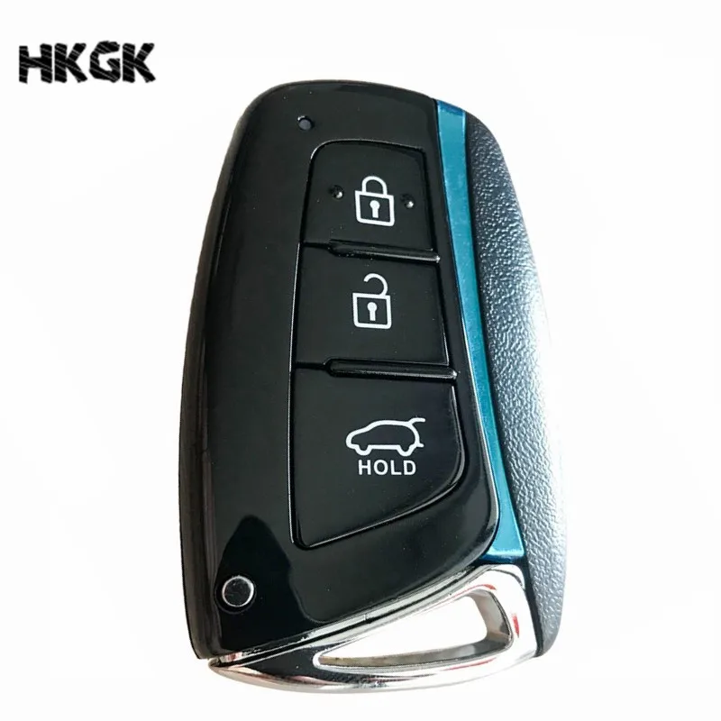 3 кнопки сменный Корпус Ключа подходит для hyundai 2013- Genesis Santa Fe Equus Azera пульт дистанционного управления ключ оболочки Smart Fob