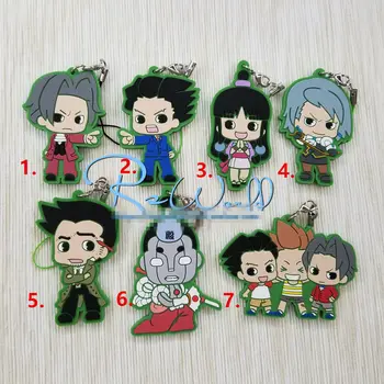 

T915 Anime Phoenix Wright rubber Keychain Key Ring Straps Rare cosplay